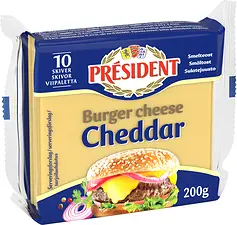 Hamburgerost Burger Cheese Cheddar 10-p Président