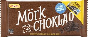 Mörk choklad 72 % UTS Cloetta