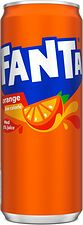Fanta Orange med 5% juice burk