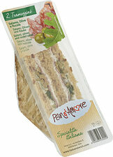 Trekantssmörgås Salami oliver ruccola Paneamore