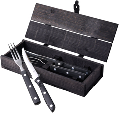 Old Farmer Black Grill bestickset 4 delar Gense