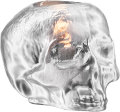 Still Life Skull Ljuslykta Silver Kosta Boda