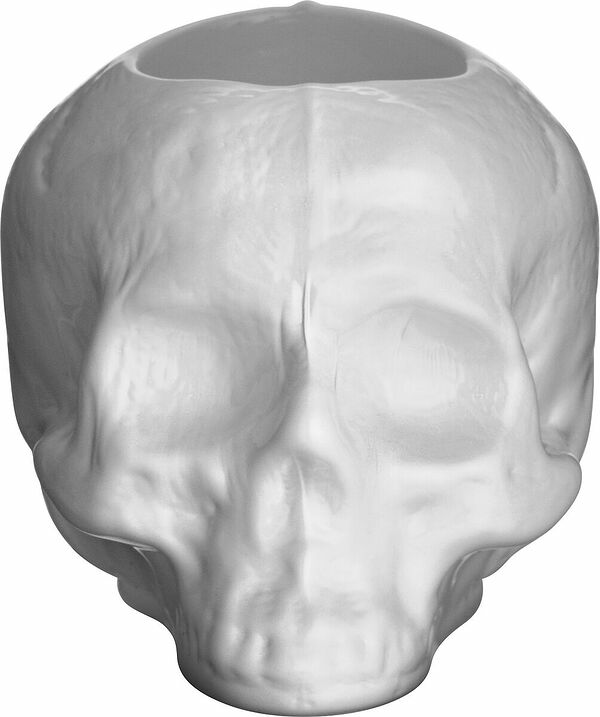 Still Life Ljuslykta Skull Vit Kosta Boda - bild 1