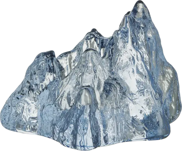 The Rock ljuslykta ice blue 91 mm Kosta Boda - bild 1
