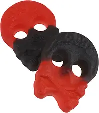 Hallonlakritsskalle Mini kartong Bubs Godis