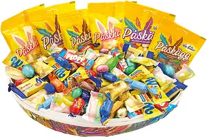 Påskägg 40 cm Happy Easter godisblandning