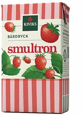Fruktdryck Smultron med sugrör Kiviks Musteri