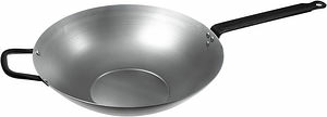 Wokpanna flat botten 34 cm Exxent