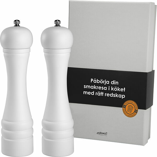 Salt & Pepparkvarn 2-pack 25 cm Vit Exxent - bild 1