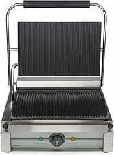Klämgrill Panini räfflad Exxent