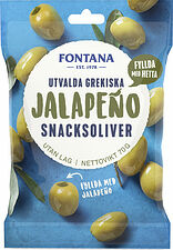Snacksoliver Jalapeno Fyllda Utvalda Grekiska Fontana