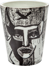 Mugg 35 cl Protect Me svart/vit Carolina Gynning