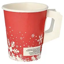 Bägare med öra Winter Time 20 cl papper Papstar