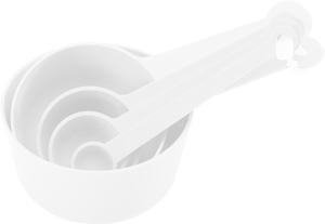 Måttsats 5 delar Vit Nordiska Plast
