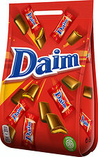 Daim Mini inslagen i påse Marabou