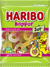 Nappar Sour påse Haribo