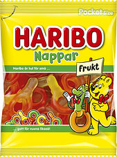 Nappar Frukt påse Haribo