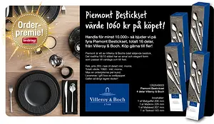  Orderpremie: Piemont Bestickset 16 delar Villeroy & Boch