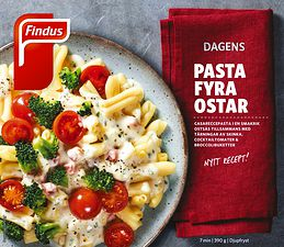 Pasta Fyra Ostar skinka broccoli Findus Dagens