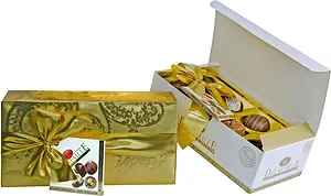 Presentpraliner GOLD 200 gr inslagen Delafaille
