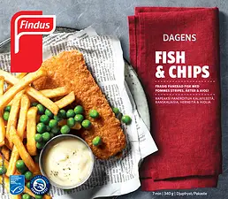Fish & Chips fiskfilé pommes MSC Findus Dagens