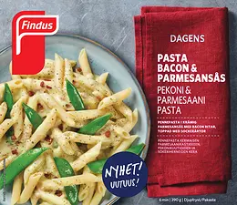 Pasta Bacon & Parmesansås Findus Dagens