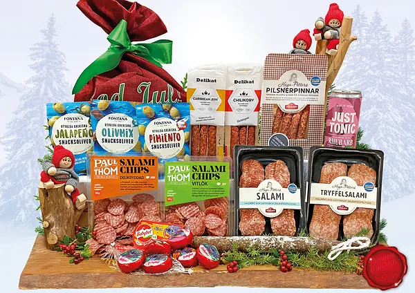 Julsäck Lilla Pubsäcken Tomtedans Röd God Jul matgåva