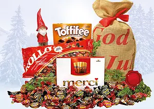 Julsäck Choklad & Kolamix God Jul jutesäck