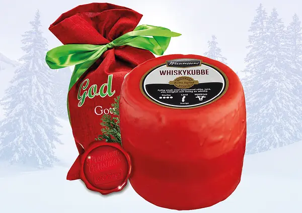 Julost Whiskykubbe i Julsäck Röd Tomtedans matgåva