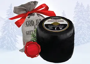 Julost Brännvinskubbe i Julsäck Grå Tomtedans matgåva