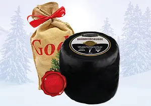Julost Brännvinskubbe i Julsäck God Jul jutesäck matgåva