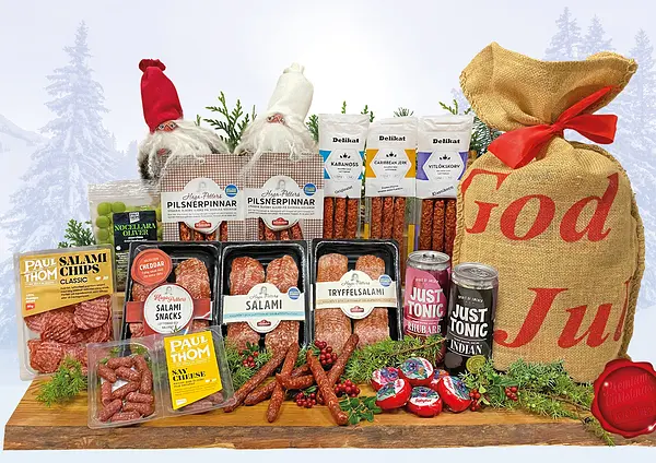 Julsäck Stora Pubsäcken God Jul jutesäck matgåva