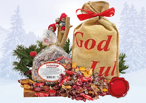 Julsäck Julkolamix 600 g God Jul jutesäck