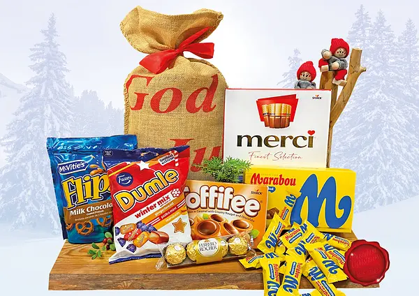 Julsäck Gott Nytt År God Jul jutesäck