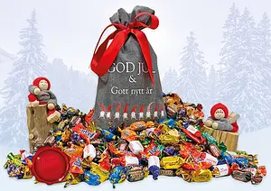 Julsäck Twist 490 g Tomtedans mörkgrå God Jul